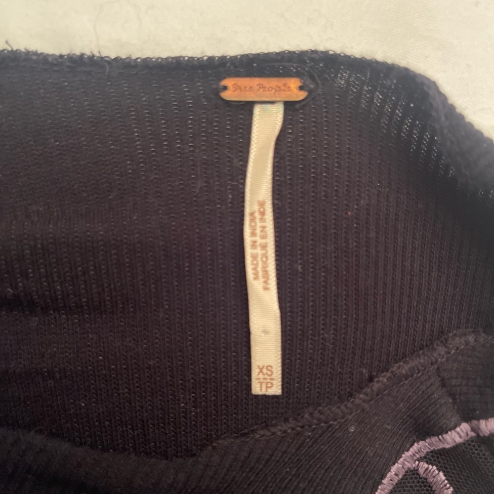 Free People Dark Knit Top